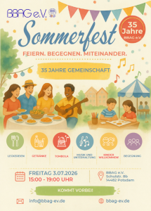 Einladungsflyer zum Sommerfest
