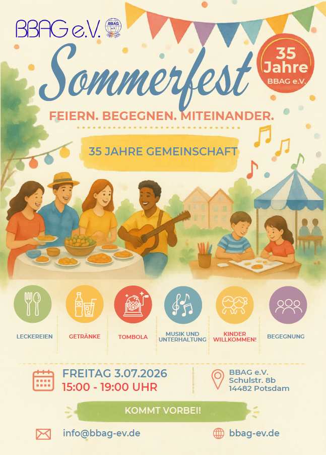 Einladungsflyer zum Sommerfest
